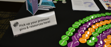 A group of ErinoakKids staff smiling at a conference