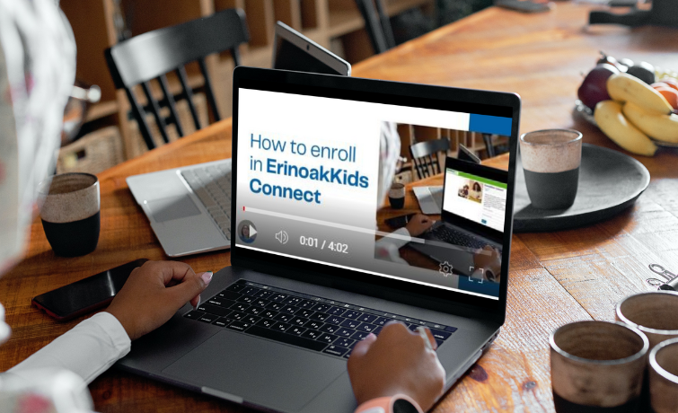 Screenshot of ErinoakKids Connect enrollment video