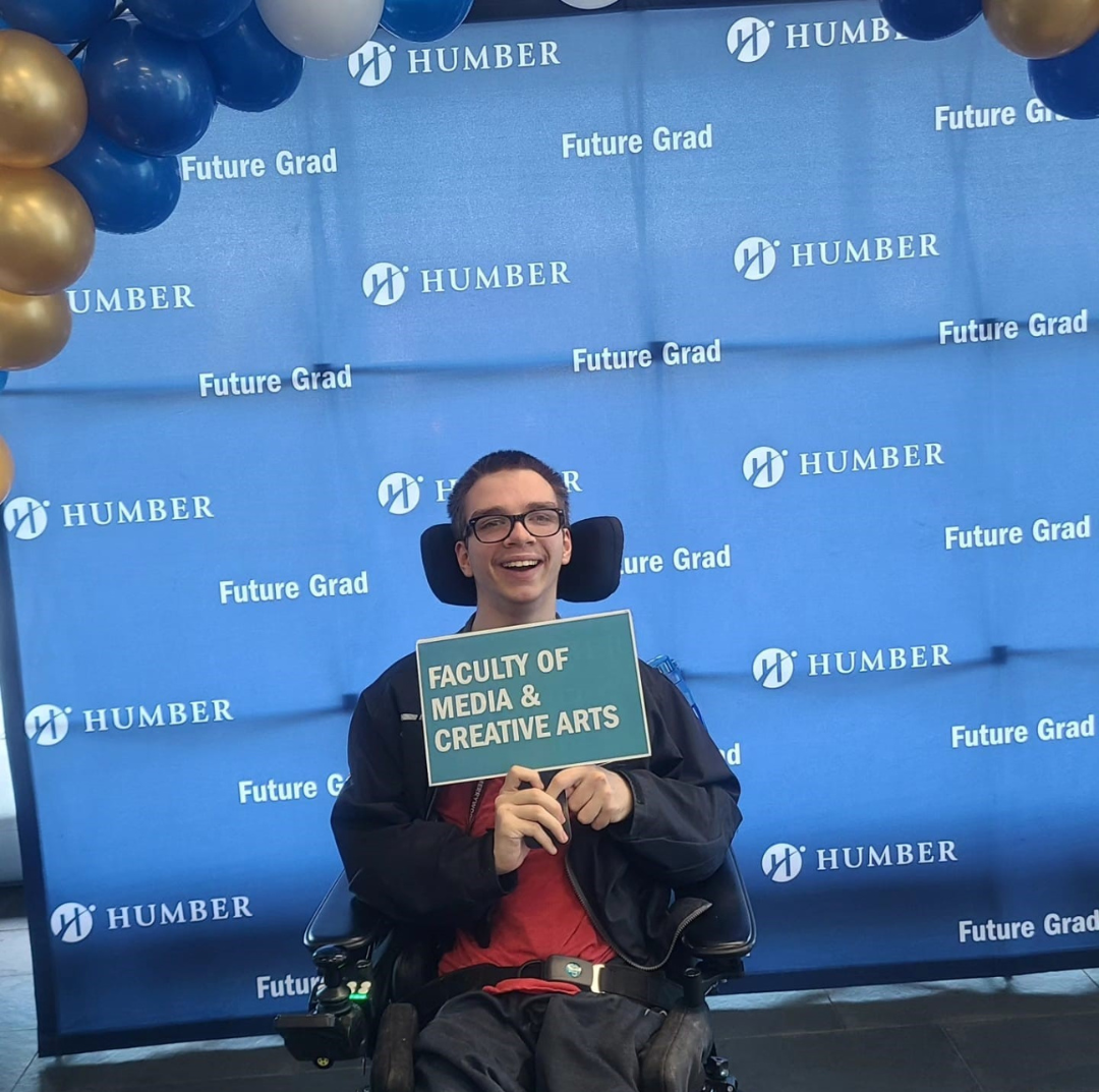 Andrew at Humber College’s open house