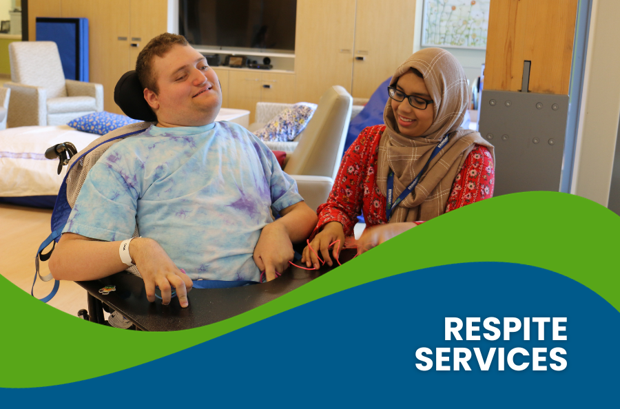 A respite worker with a respite client